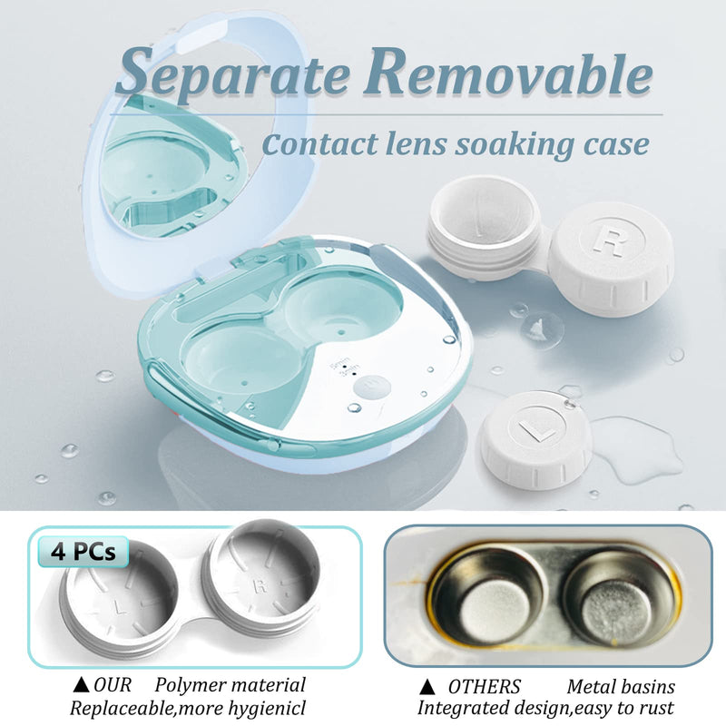 Portable Ultrasonic Contact Lens Cleaner with USB Charger (Blue)