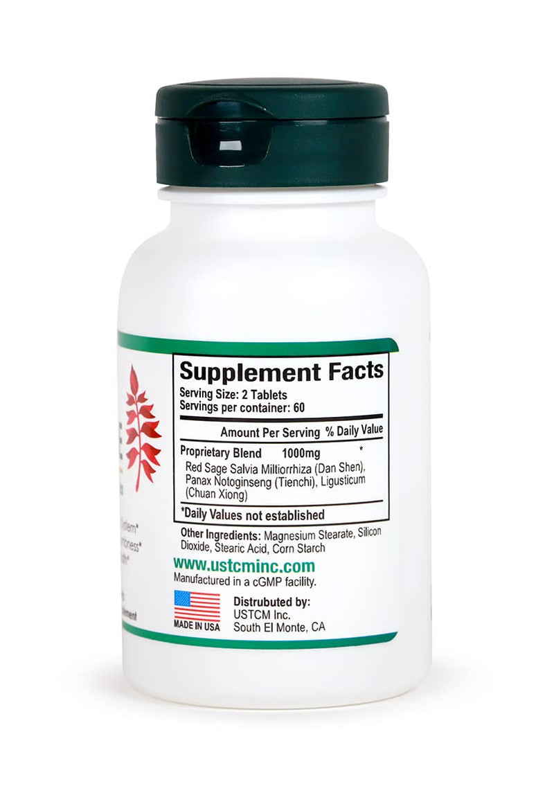 USTCM Red Sage Complex Tablets – Salvia Miltiorrhiza 120 Tablets (Pack of 2)