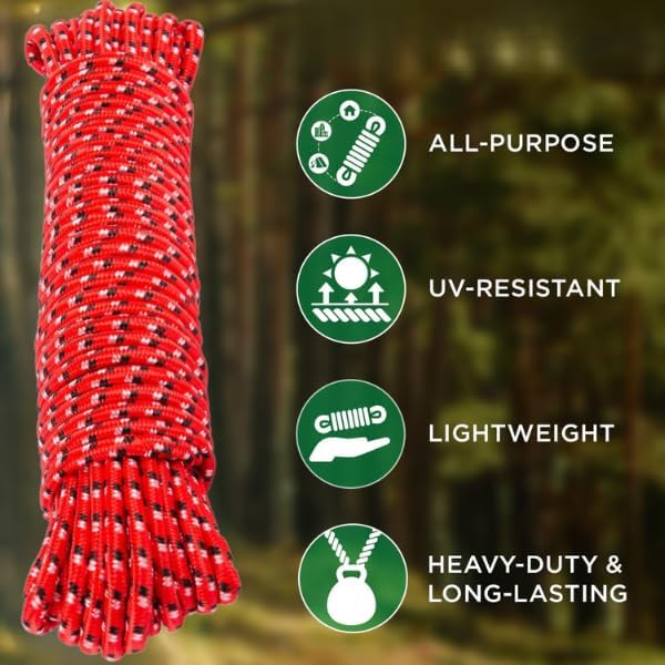30m x 9mm Polypropylene Braided Utility Rope on Storage Reel
