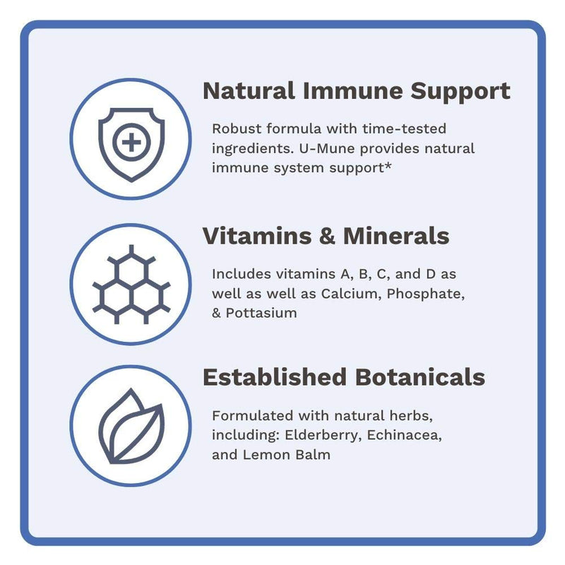 Utzy Naturals U-Mune Immune Support – Elderberry, Echinacea & Oregano | 60 Caps | Made in USA