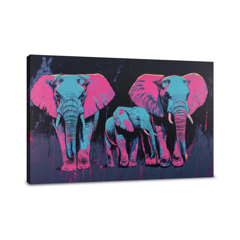 Elephant Family Harmony Canvas