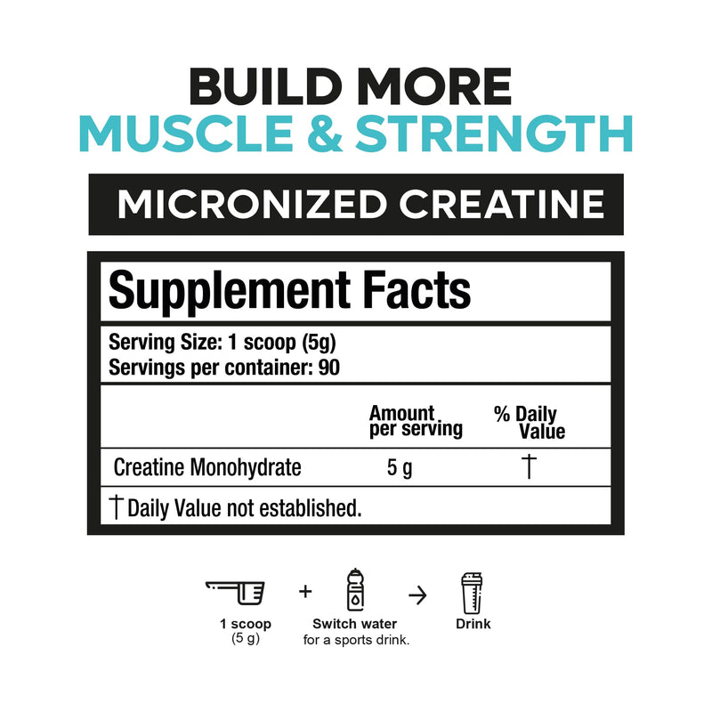 Valara Creatine Monohydrate Micronized Powder 450g | 90 Servings | 5000 mg per Serving (5 g) Unflavored, Vegan & Keto Friendly