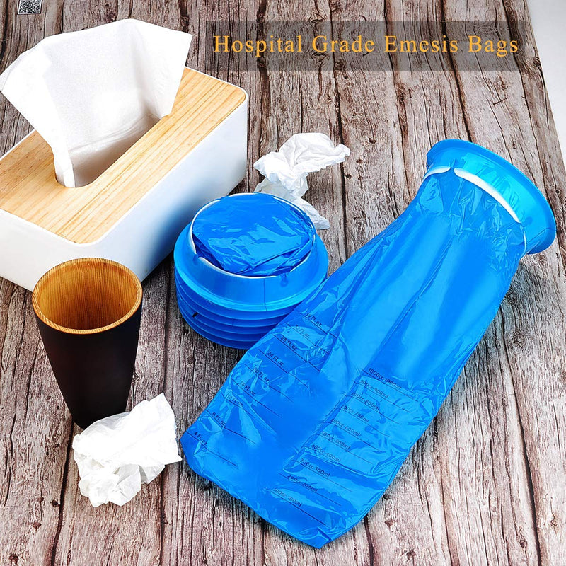 Valchoose 14-Pack Thick Vomit Bags 1000ml Blue – Hospital-Grade, Leak-Resistant