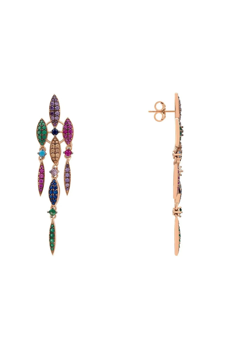 Valencia Rainbow Earrings Rosegold
