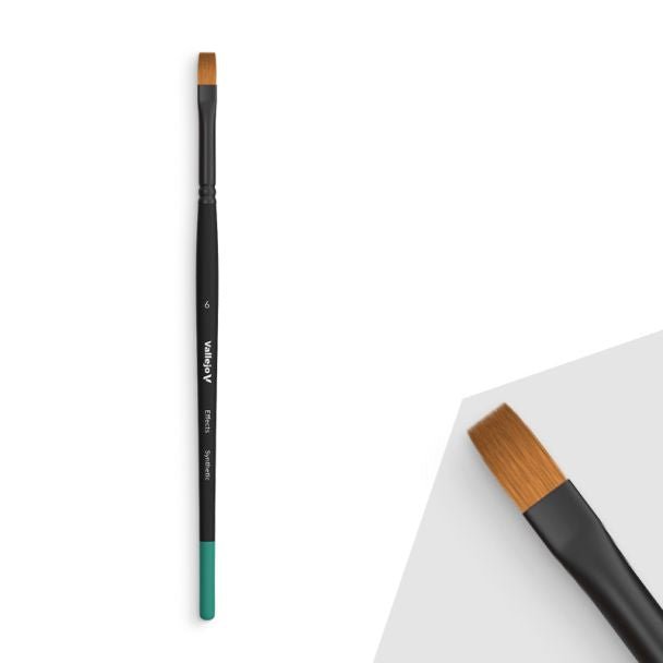 Vallejo AV Effects - Flat Rectangular Synthetic Brush No. 6