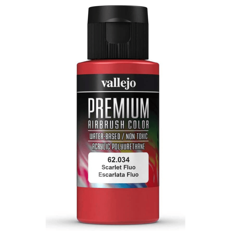 Vallejo Premium Color 60ml - Scarlet Flourescent