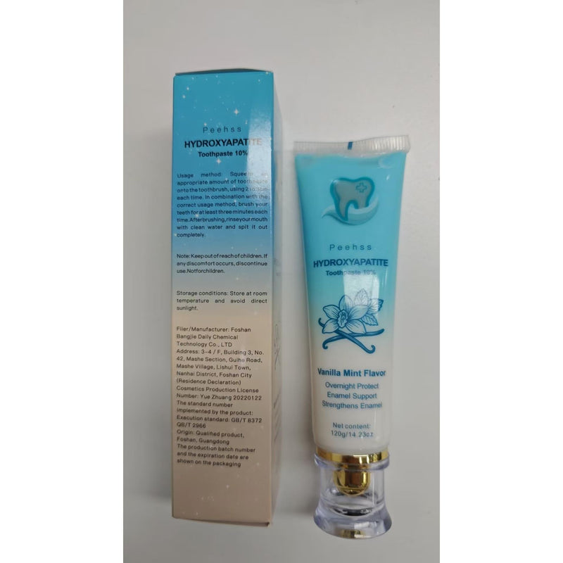 Hydroxyapatite 10% Toothpaste with Niacinamide – Enamel Repair & Gum Care (Fluoride-Free)