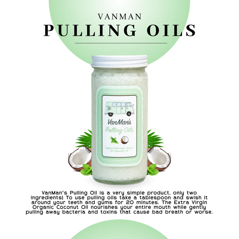 Vanman's Oil Pulling Oil for Teeth and Gums — Organic Coconut & Peppermint