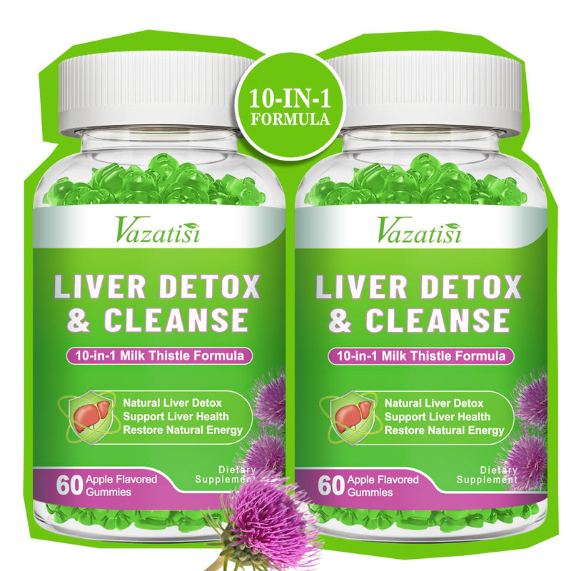 Vazatisi Liver Cleanse Detox Gummies - Milk Thistle, Artichoke & Dandelion