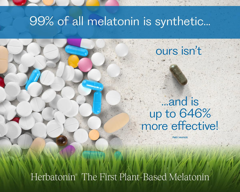 Herbatonin 3mg Plant-Based Melatonin | Sleep & Circadian Support | 60 Vegan Capsules