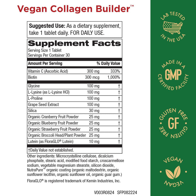 Vegan Collagen Builder – 30 Servings | Plant-Based Collagen Support