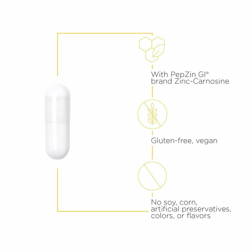 Integrative Therapeutics Zinc-Carnosine - Digestive & Gut Health Support - 60 Capsules