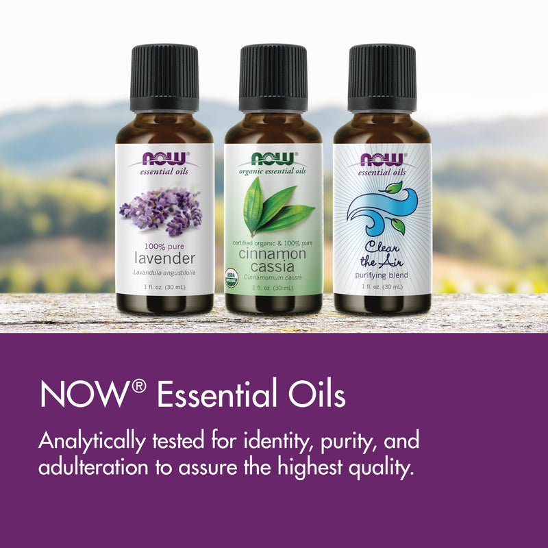 NOW Clary Sage Essential Oil - Steam Distilled, 1 oz | Vegan, Child-Resistant Cap