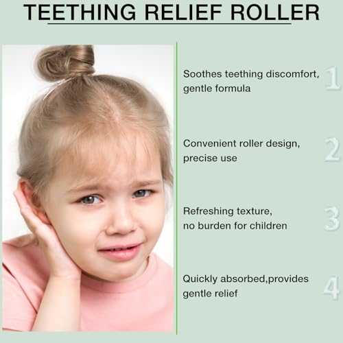 2pc Teething Roller - All-Natural Baby Teething Relief with A Thousand Roses Oil