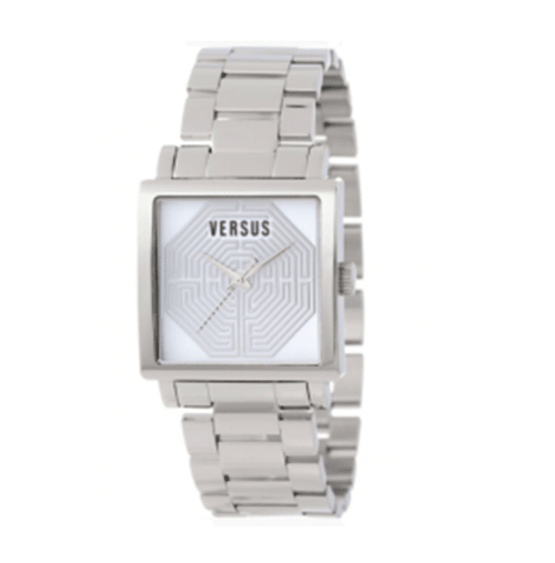 Versus Versace Ladies Fashion White face Silver tone Bracelet watch - CLEARANCE NEEDS RE-BATTERY - InStock