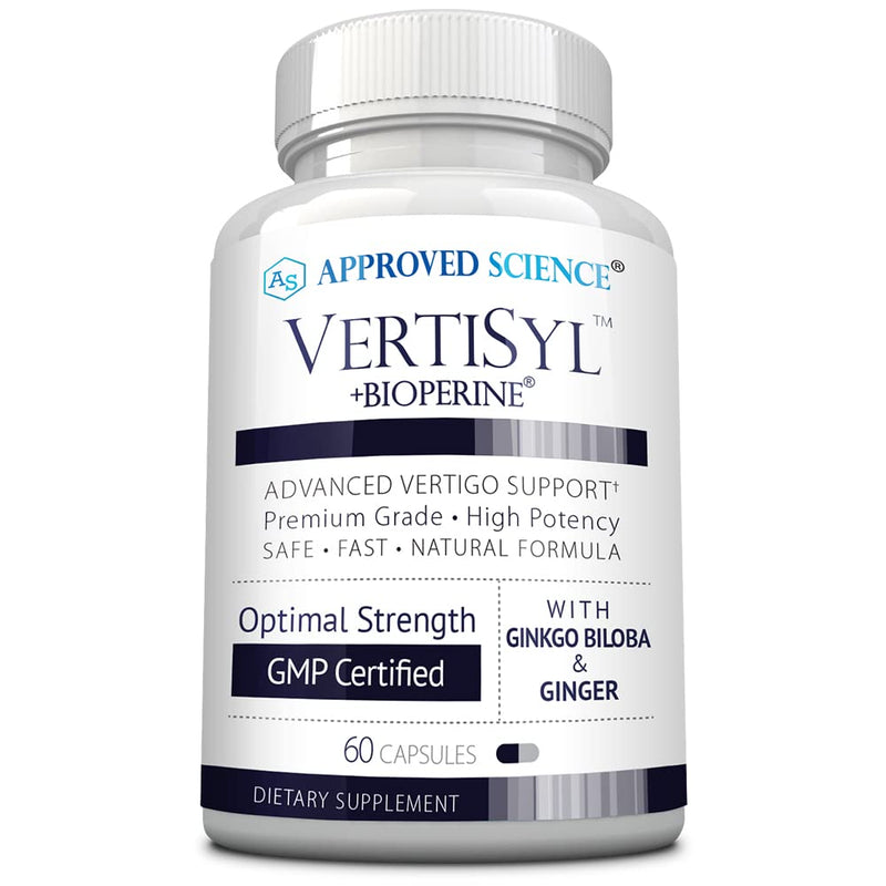 Approved Science VertiSyl – Ginkgo Biloba, Ginger, Vitamin D3, BioPerine | 60 Capsules, 1 Month Supply