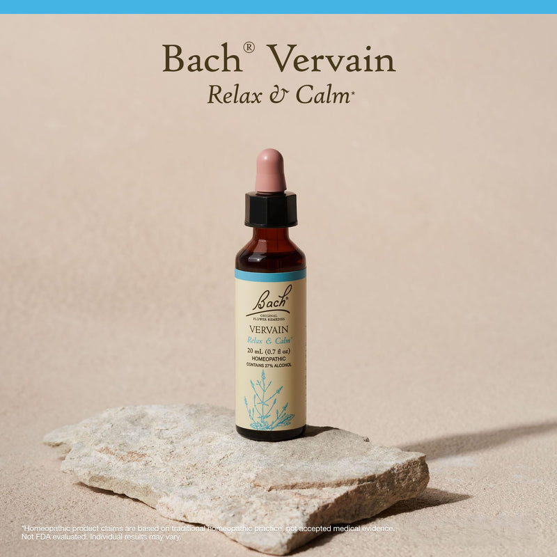 Bach Flower Remedies Vervain – Flowers of Essence 0.7 oz | Emotional Balance