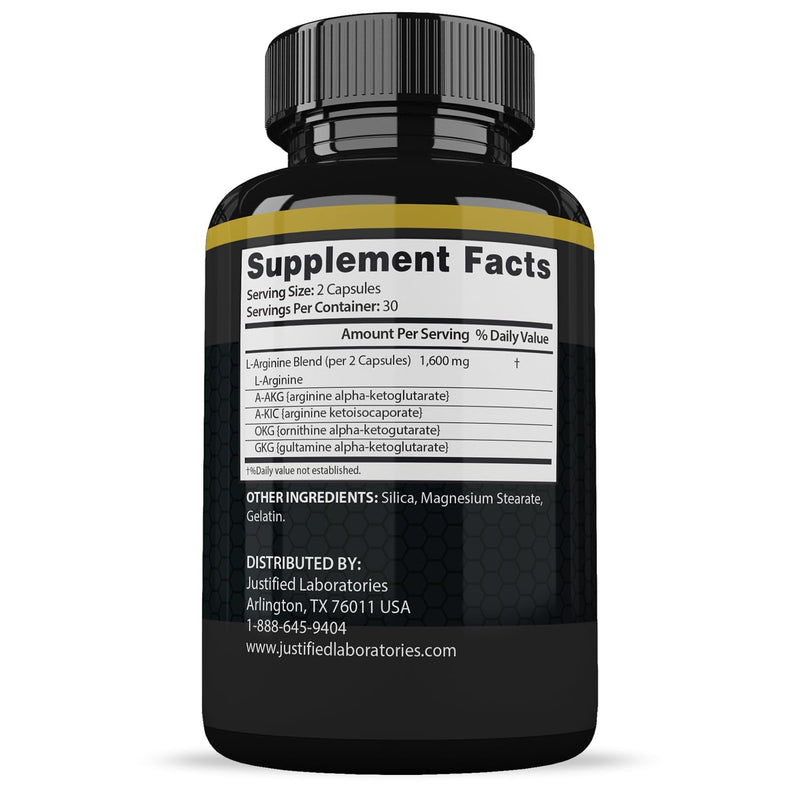 Justified Laboratories Vigor Now Max 1600MG Men's Health Formula 60 Capsules