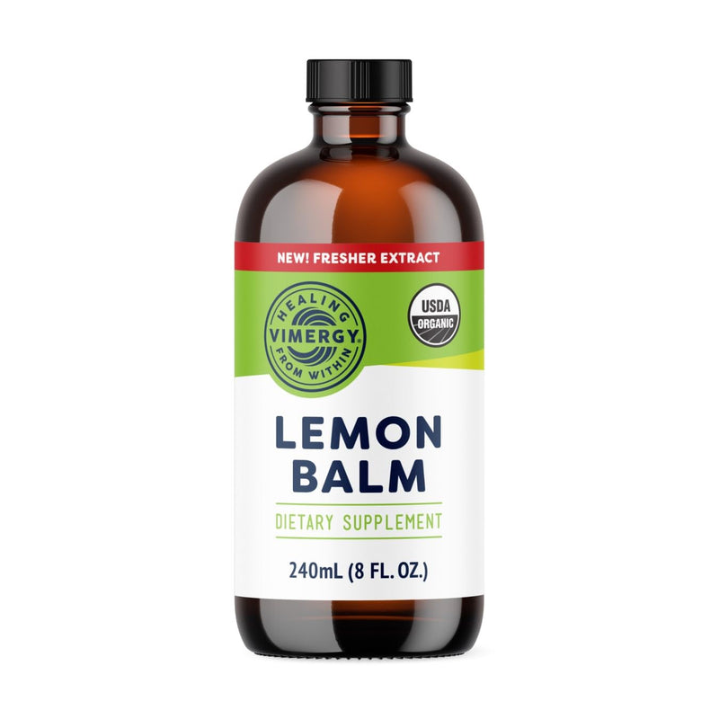 Vimergy USDA Organic Lemon Balm Tincture – Alcohol-Free, 240 mL