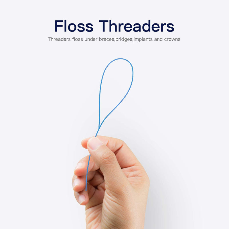 VINSULLA Floss Threaders for Braces, Bridges & Implants – 400 Count (Pack of 8)