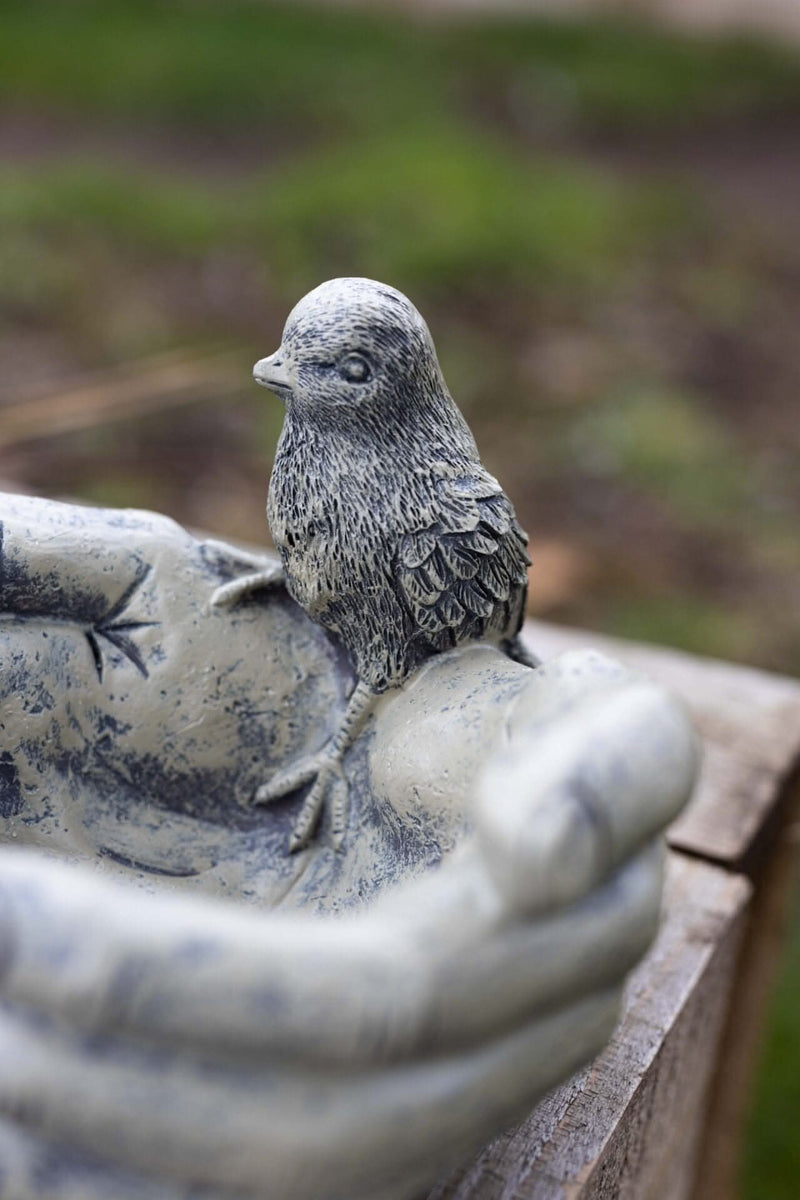 Decorative Stone Effect Bird Bath Bird Feeder Garden Ornament