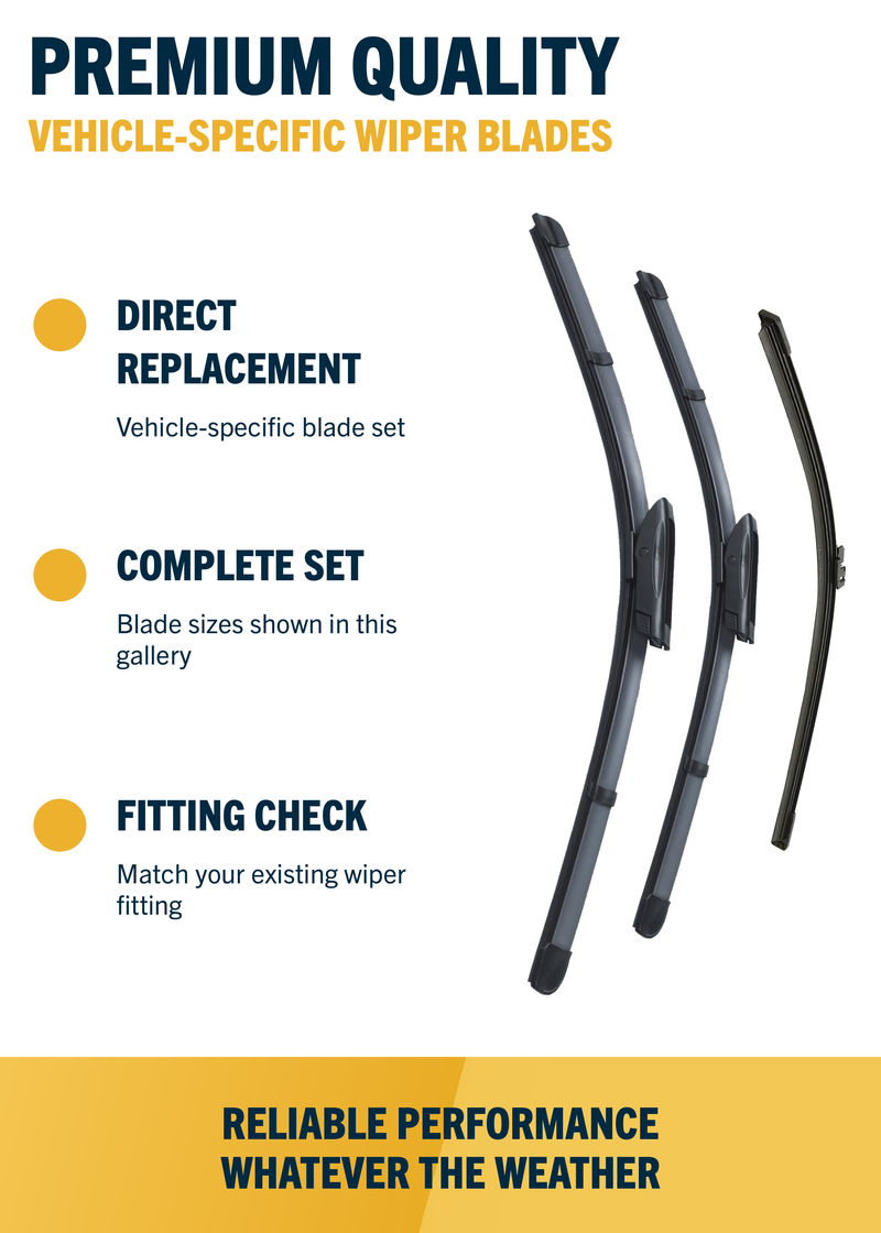 Renault Clio MK4 Hatchback Nov 2012 to Oct 2019 Front & Rear Wiper Blade Set