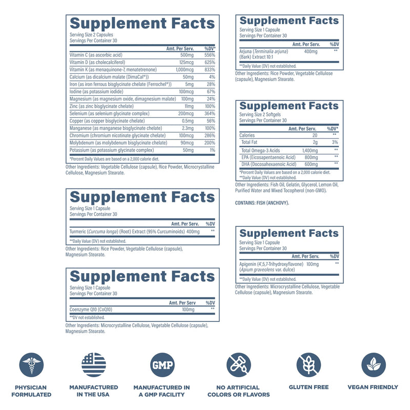 Revive MD Essential Vitamin Packs for Men & Women – Daily Multivitamin Packets with Arjuna & Turmeric Extract (30 Servings) – Travel-Friendly
