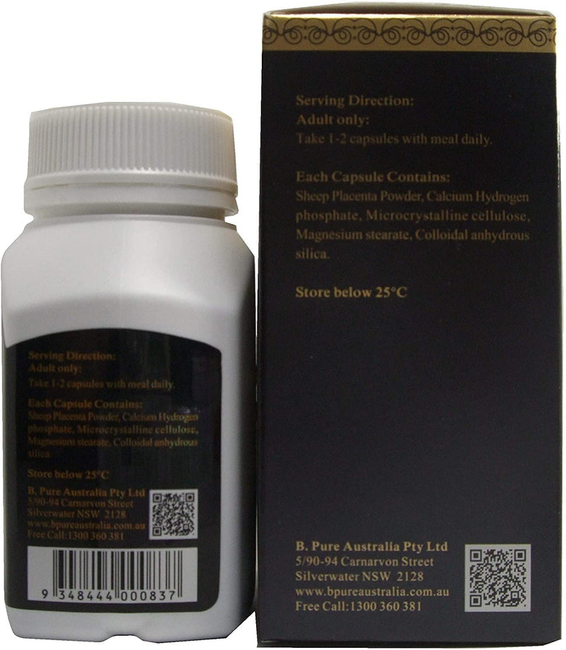 VitaTree Mega Sheep Placenta 80,000 Max – 60 Capsules – Australia-Made Bioactive Immune & Beauty Supplement