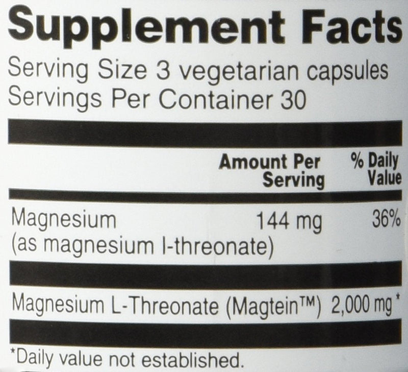 Vitacost Magtein Magnesium L-Threonate 2010 mg - 90 Vegetarian Capsules