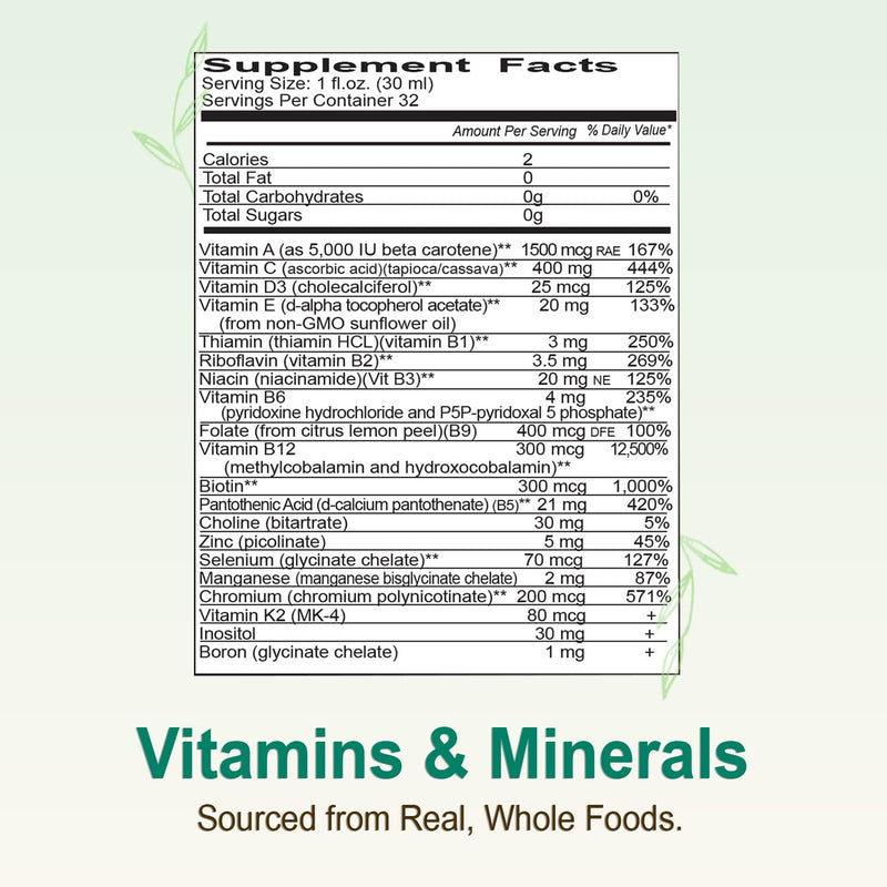 Vital Earth Minerals Super Multi 2-Pack – Liquid Multivitamin with Fulvic Acid & MTHFR Support