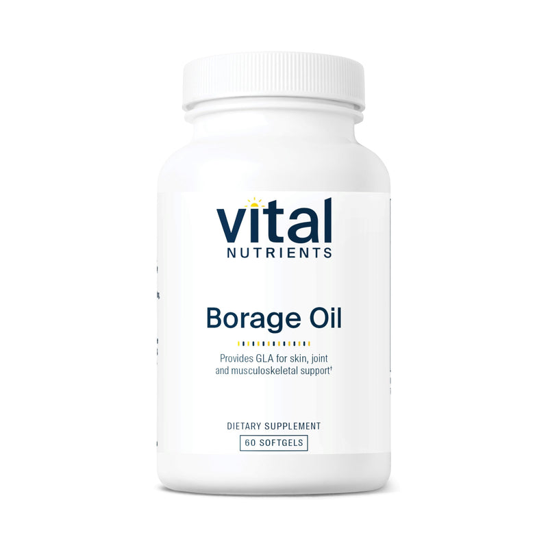 Vital Nutrients Borage Oil 1000mg | High-Dose GLA Omega-6 | 60 Softgels | Gluten, Dairy, Soy Free | Non-GMO