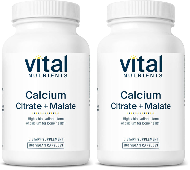 Vital Nutrients Calcium Citrate & Malate Complex 150mg – Vegan | Pack of 2 | Bone, Muscle & Heart Health