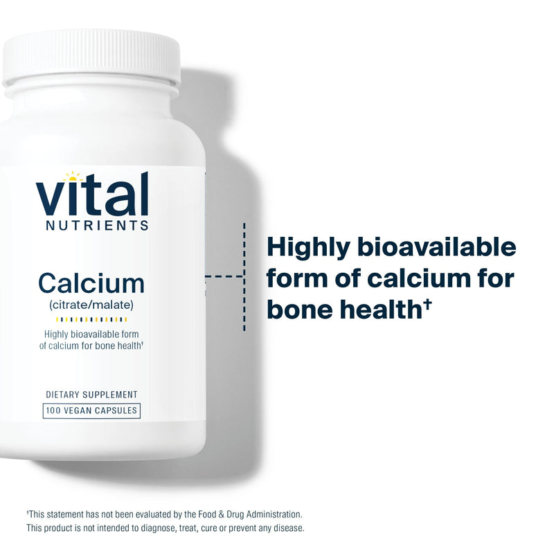 Vital Nutrients Calcium Citrate & Malate Complex 150mg – Vegan | Pack of 2 | Bone, Muscle & Heart Health