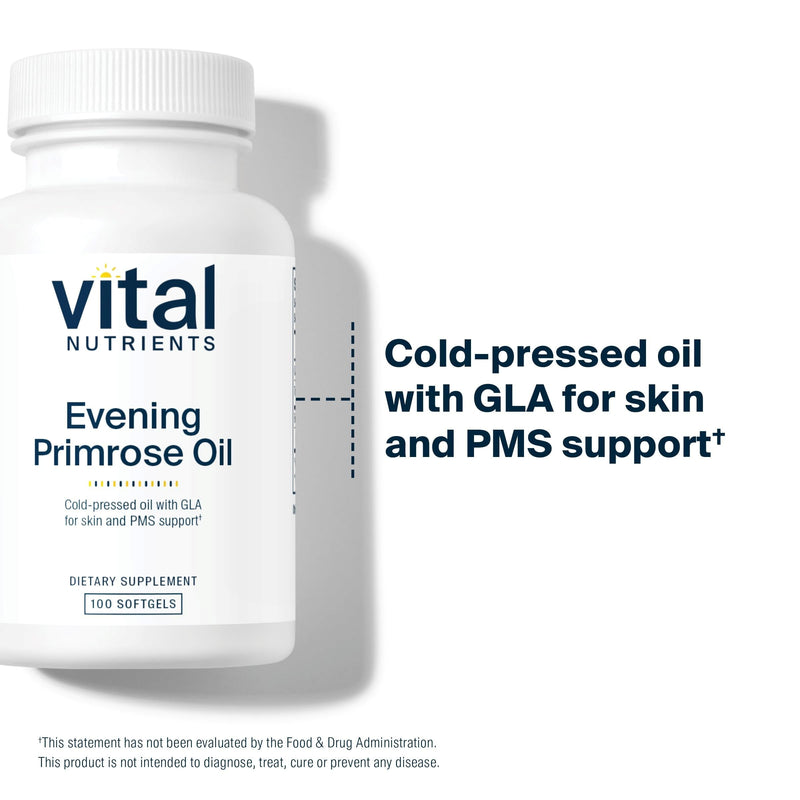 Vital Nutrients Evening Primrose Oil 1000mg – GLA Omega-6, 100 Softgels