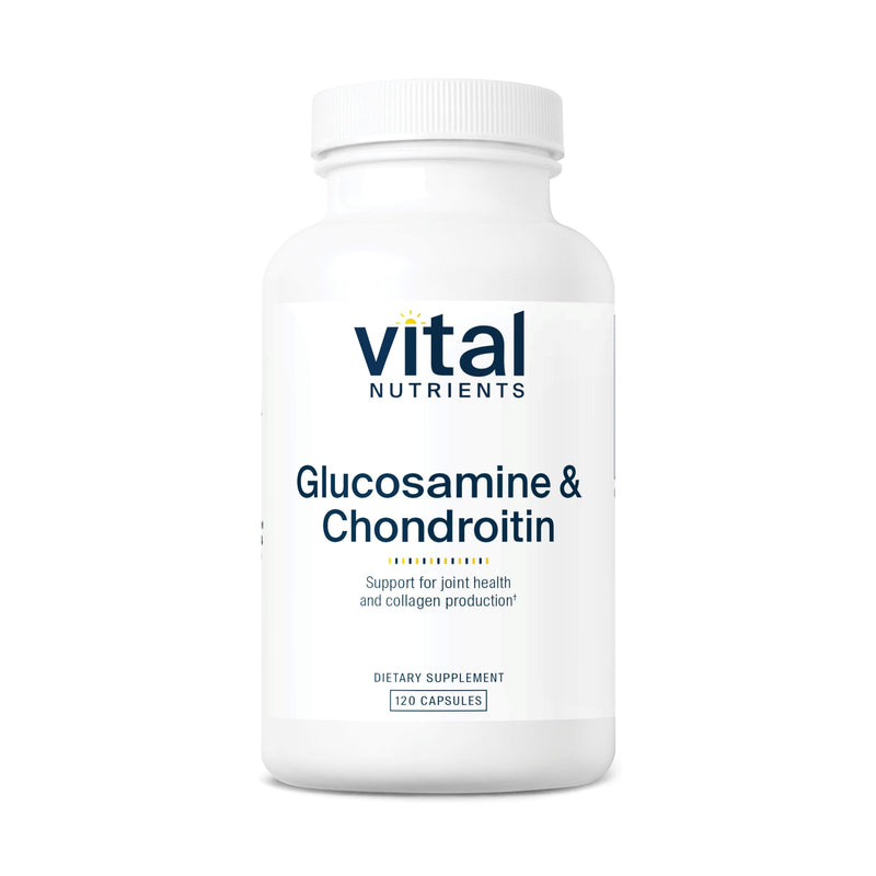 Vital Nutrients Glucosamine & Chondroitin – Joint Support, Cartilage Health, 120 Capsules | Gluten, Dairy, Soy Free | Non-GMO