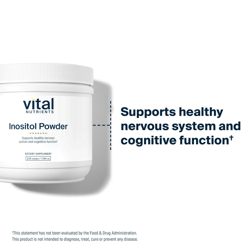 Vital Nutrients Inositol Powder | Myo-Inositol for Hormone & Energy Support | 56 Servings | Vegan, Gluten & Dairy Free