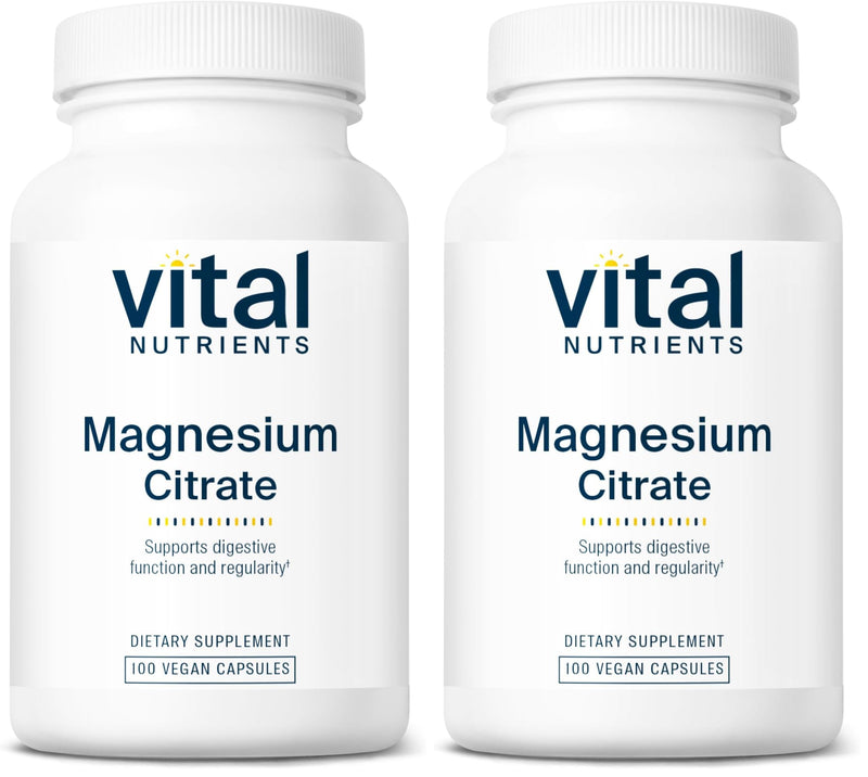 Vital Nutrients Magnesium Citrate 150mg | Sleep, Relaxation & Muscle Support | Vegan, Gluten-Free | 200 Capsules (Pack of 2)