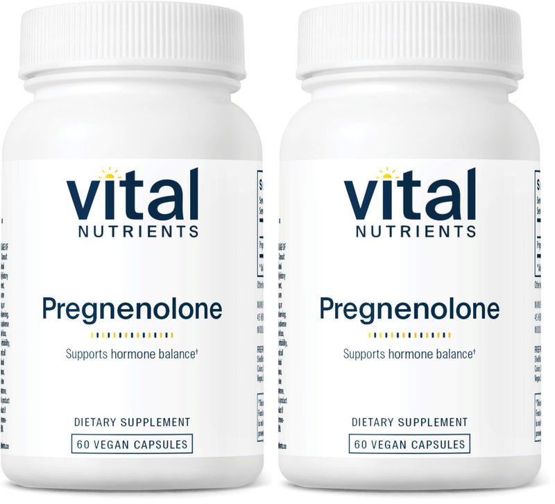 Vital Nutrients Pregnenolone 10 mg – Mood, Memory & Immune Support (60 Veg Caps x2)