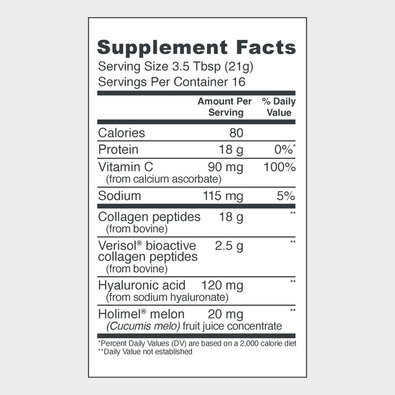 Vital Proteins Skin Complex Collagen – 20g Peptides, Vitamin C & Hyaluronic Acid, Unflavored 11.9oz
