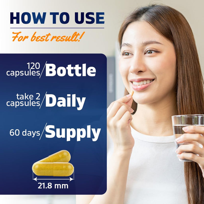 Vitamatic NAC Supplement with Milk Thistle 50:1 Extract - 1200 mg NAC per Serving, 120 Veg Capsules
