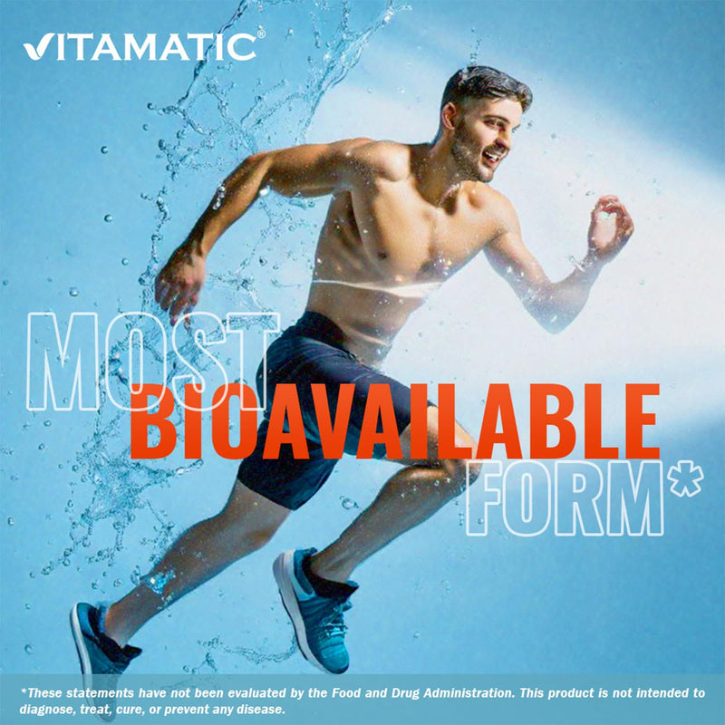 Vitamatic Pantothenic Acid Pure Powder 500 mg per Serving - 100 g (200 Servings) - Vitamin B5