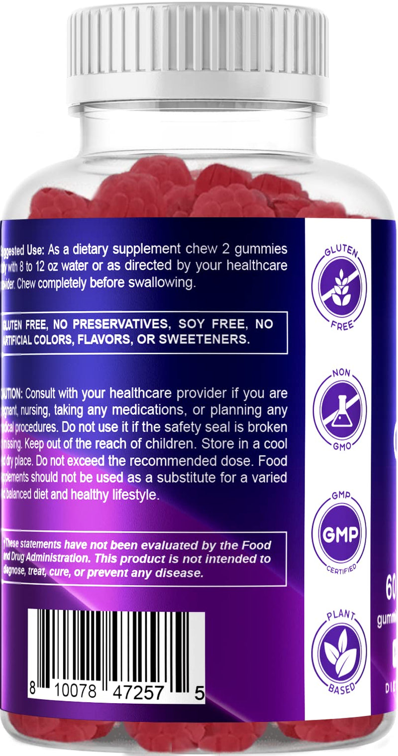 Vitamatic Sugar Free 5-HTP Gummies with B6 - 60 Gummies per Pack (Pack of 2)