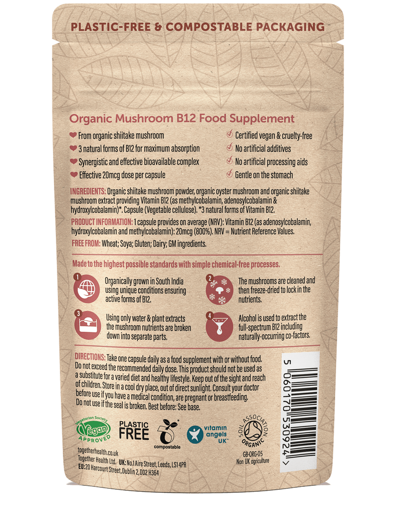 Vitamin B12 – Organic – 30 Capsules