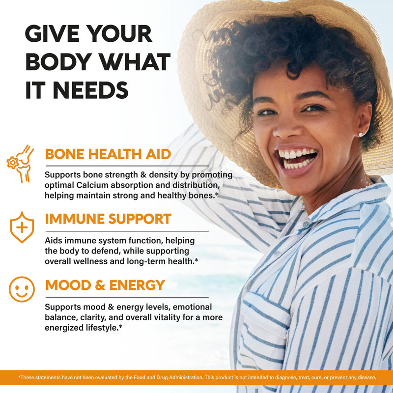 Vitamin D3 K2 10000 IU + MK-7 120 mcg | Immune, Bone & Mood Support | Made in USA | 240 Capsules