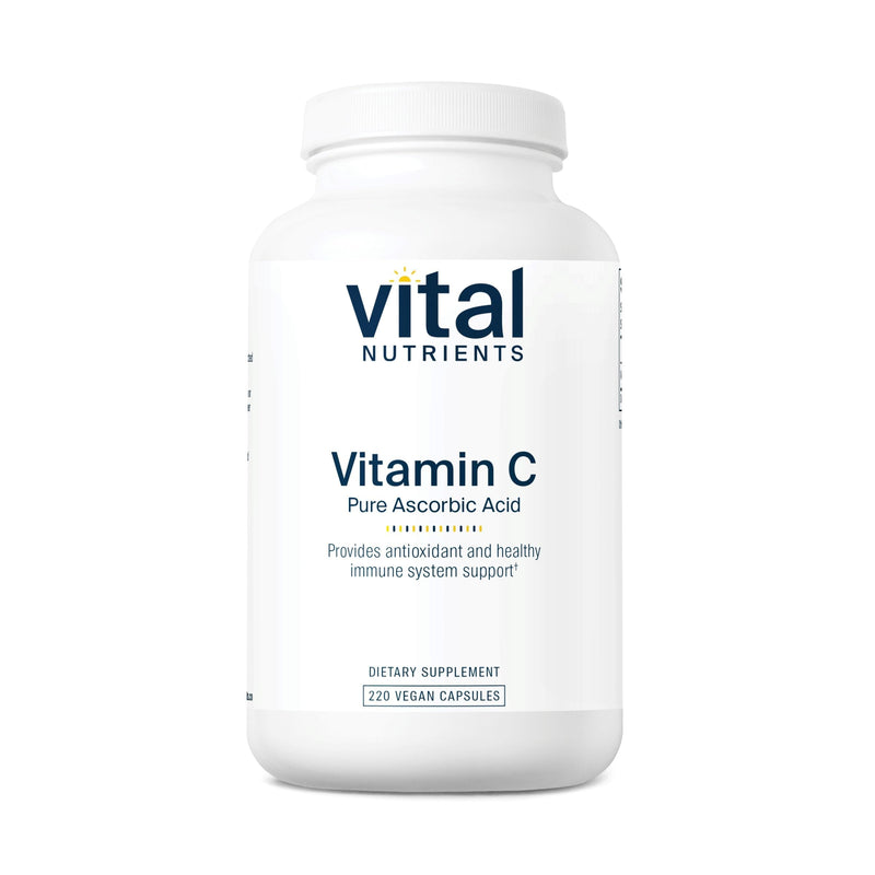 Vital Nutrients Vitamin C 1000mg | Pure Ascorbic Acid, Vegan Antioxidant for Immune Support & Iron Absorption | Gluten Free | Non-GMO | 220 Capsules