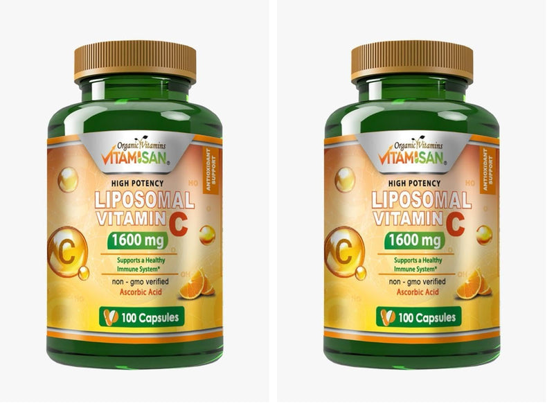 VITAMISAN Liposomal Vitamin C - 100 Capsules (Pack of 2) | High Absorption, Immune Support, No GMO
