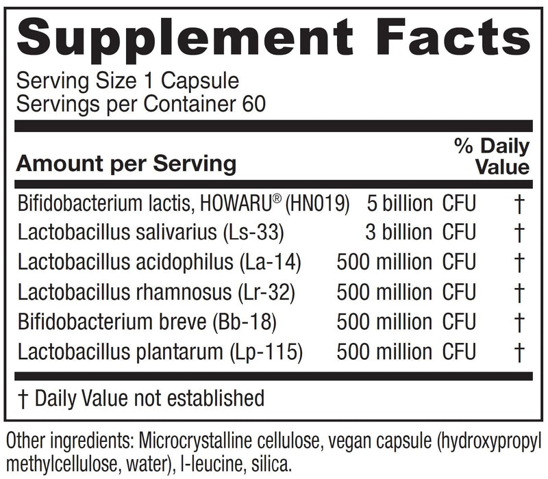 Vitanica Flora Symmetry Probiotic | Shelf-Stable, Non-GMO, Vegetarian (60 Count)