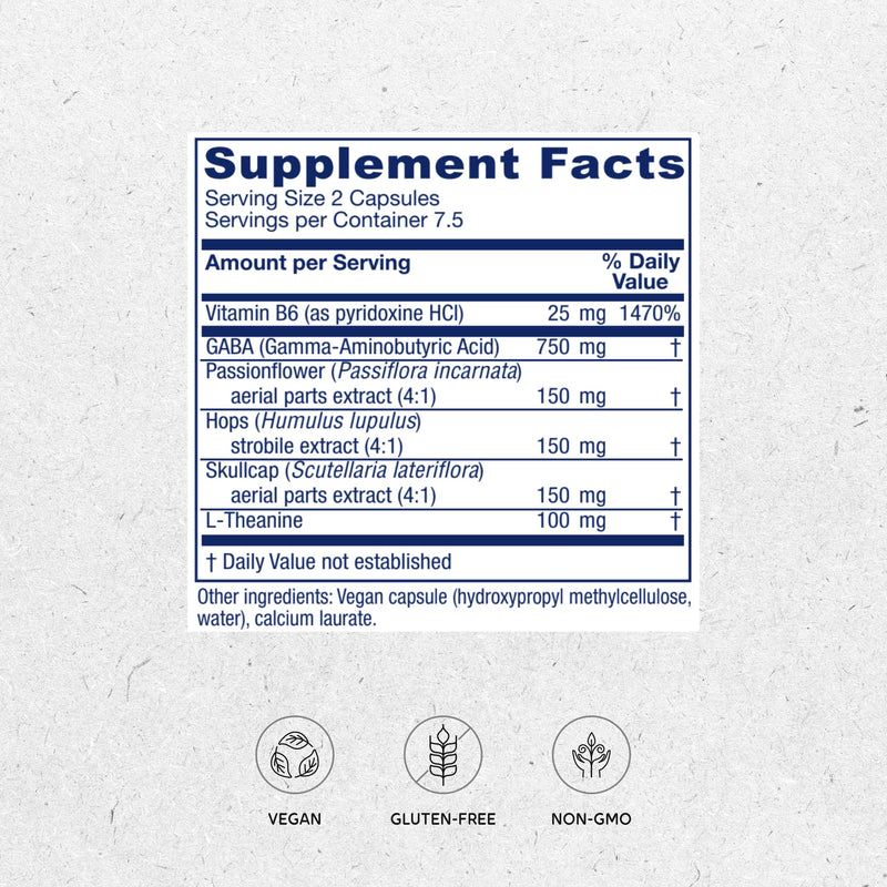Vitanica GABA Ease – Calm & Relaxation Supplement with GABA & L-Theanine