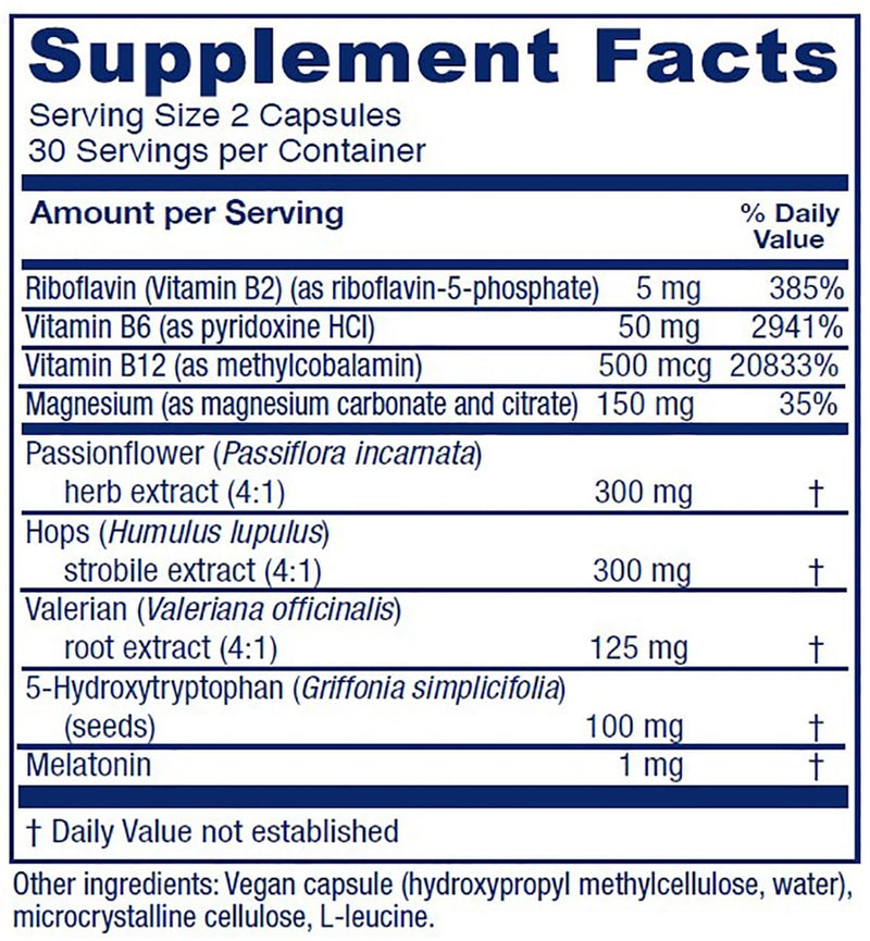 Vitanica Sleepblend – Non Habit Forming Sleep Support, 60 Capsules (Vegan)