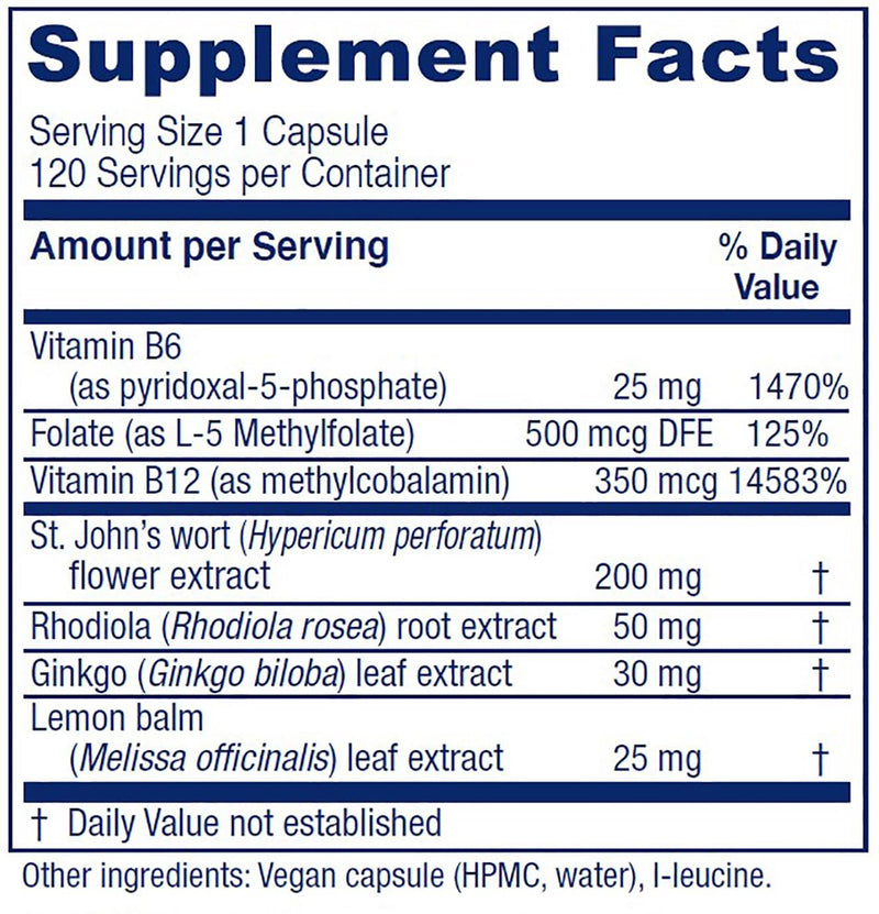 Vitanica Uplift — Mood & Emotional Support, Vegan, 120 Capsules